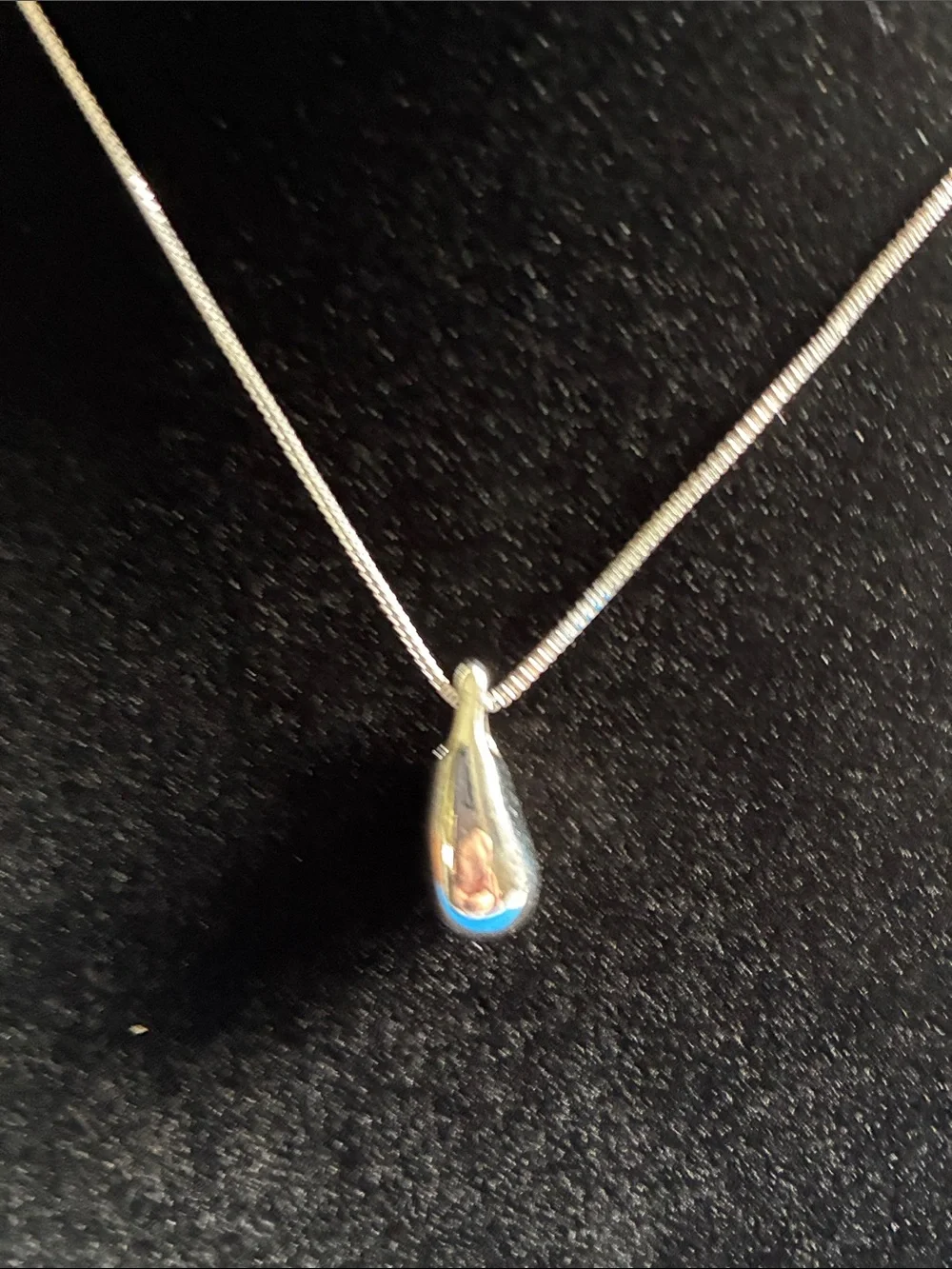 Elegant Silver Teardrop Pendant Necklace - Classic  Kids Jewelry